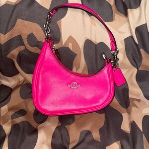Coach Fuchsia Leather Shoulder Bag